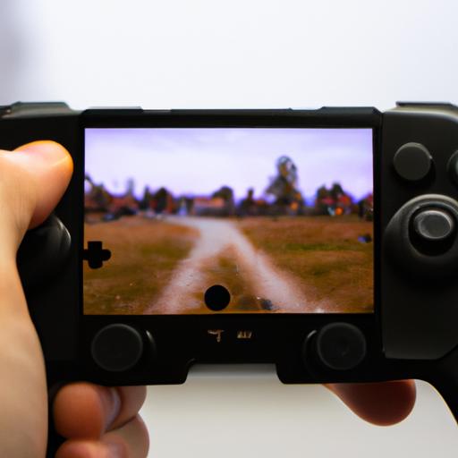 A player using a joystick controller to navigate through the world of PUBG Mobile