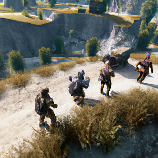 Survival of the fittest: A team carefully navigating through a dangerous area in PUBG Payload Mode.