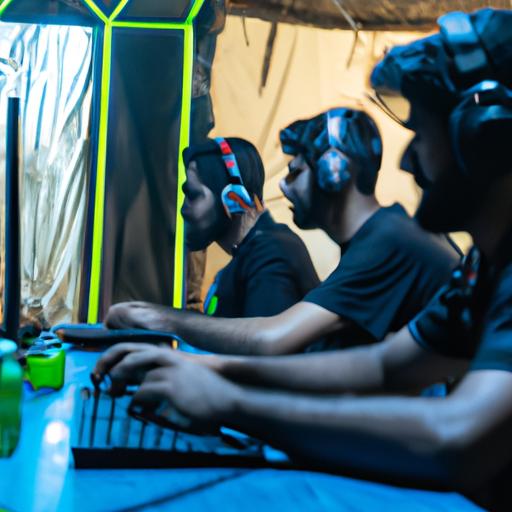 A group of players compete in a PUBG tournament, showcasing the game's competitive scene