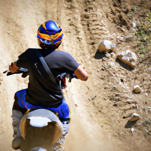 A player makes a daring escape on a motorcycle through the rough terrain of Erangel
