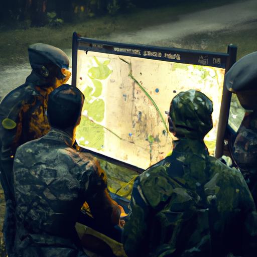 A PUBG team is seen communicating while searching for the green flare gun in the Sanhok map.